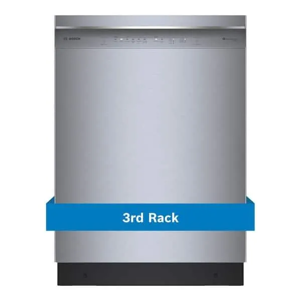 300 Series 24 in. Stainless Steel Front Control Tall Tub Dishwasher with Stainless Steel Tub and 3rd Rack, 46 dBA