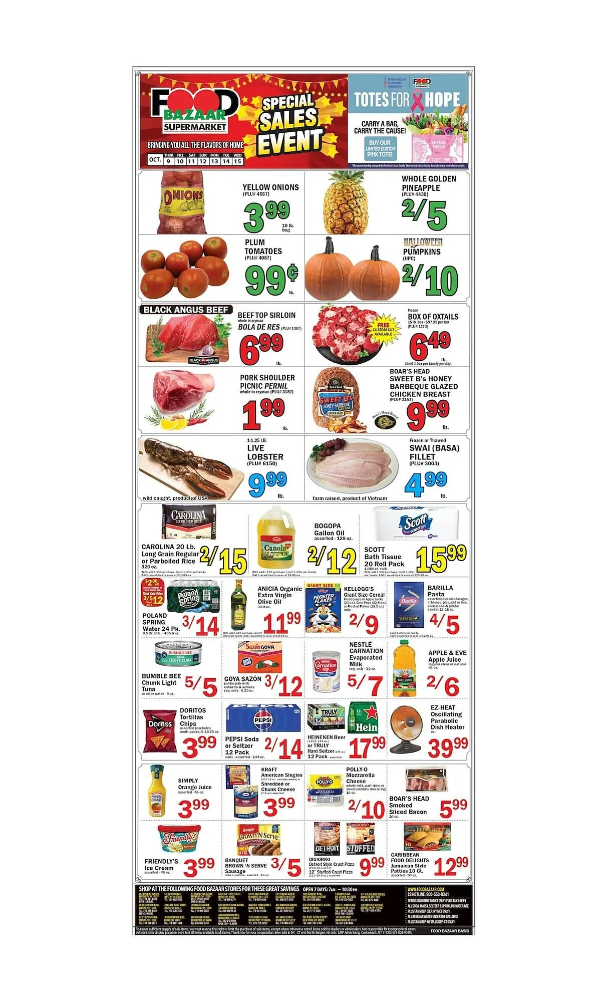 Weekly ad Food Bazaar circular from October 9 to October 15 2025 - Page 1