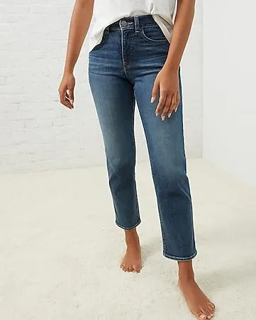 UpWest High Waisted All Day Straight Cropped Jeans
