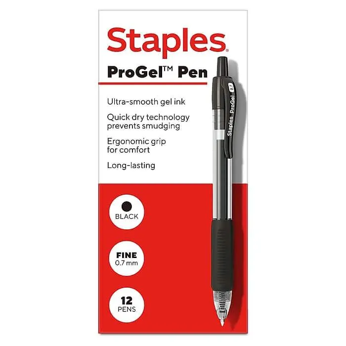 Staples ProGel™ Retractable Gel Pen,