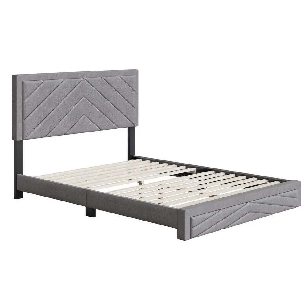 Batavia King Platform Bed - Gray