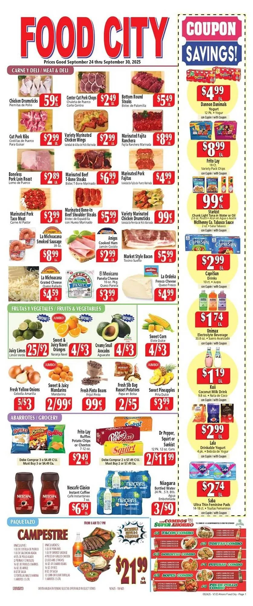 Weekly ad El Ahorro weekly ad from September 25 to September 25 2025 - Page 1