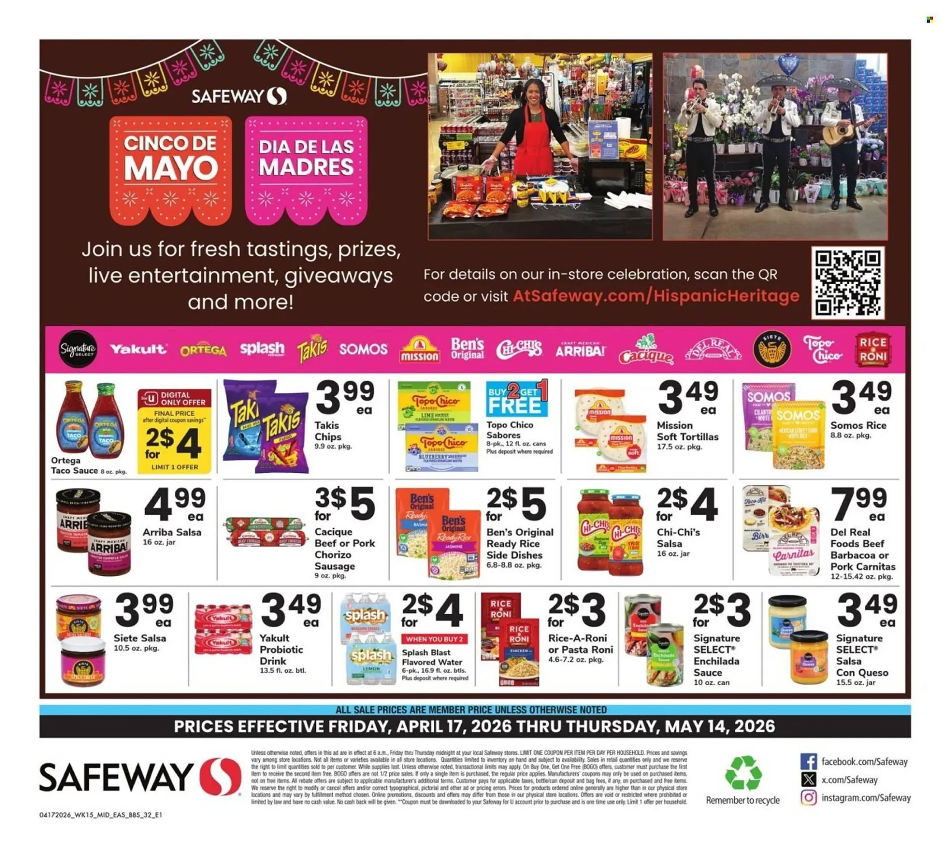 Weekly promotion Safeway weekly ad spanning from April 17 to May 14 2026 - Page 32 for Catalogue 365