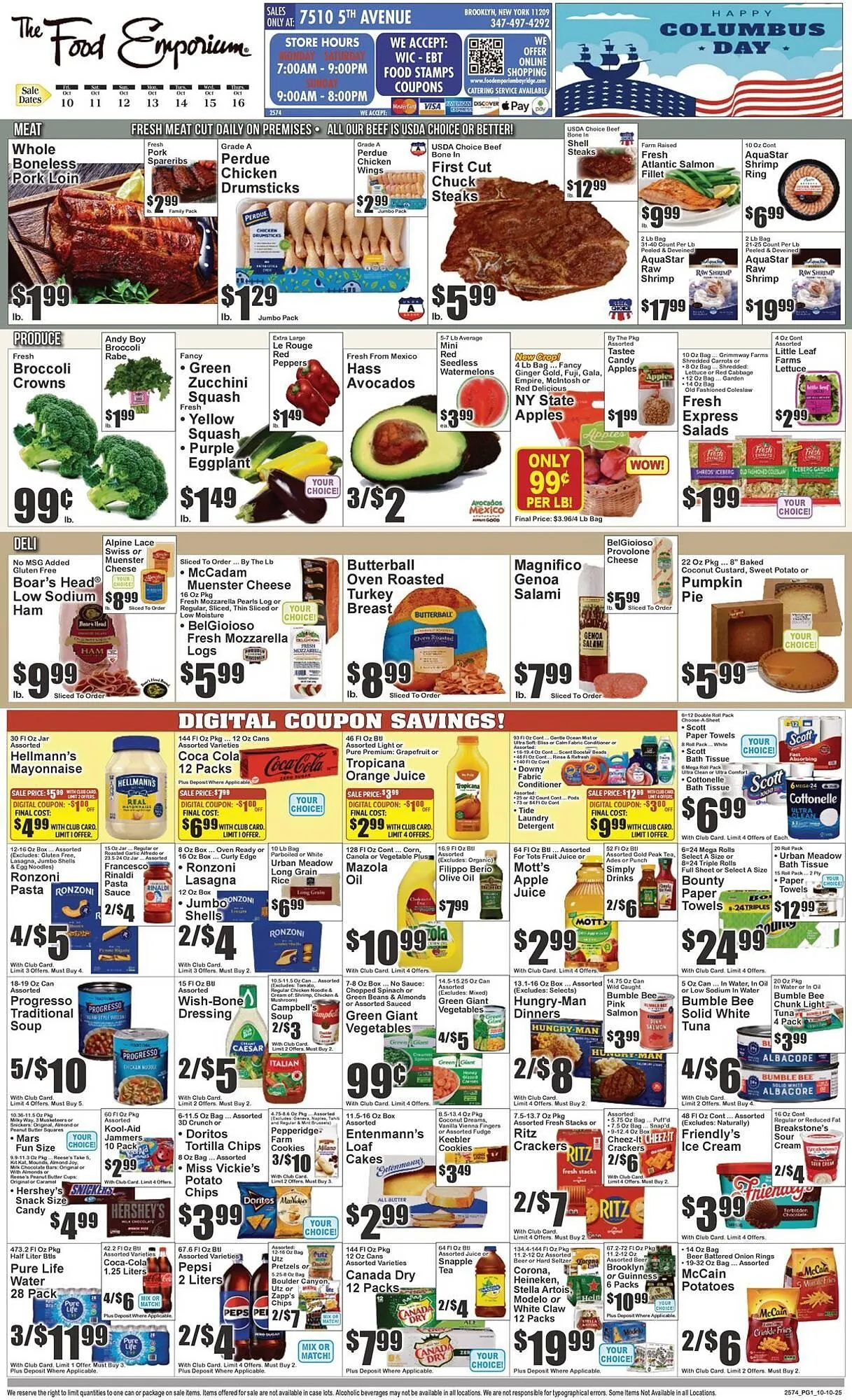 Weekly ad The Food Emporium circular from October 10 to October 16 2025 - Page 1