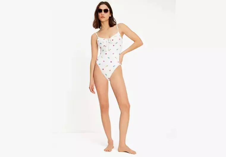 Sea Garden Embroidered One-piece