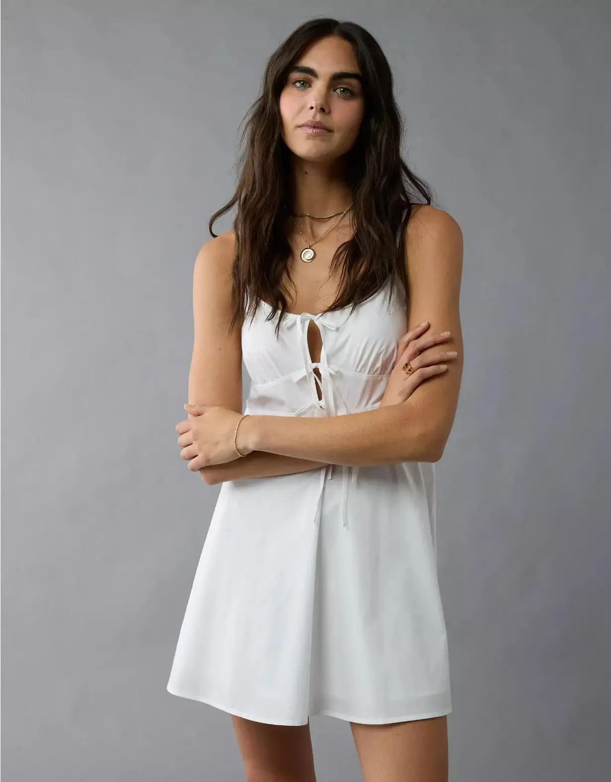 AE Tie Front Mini Dress