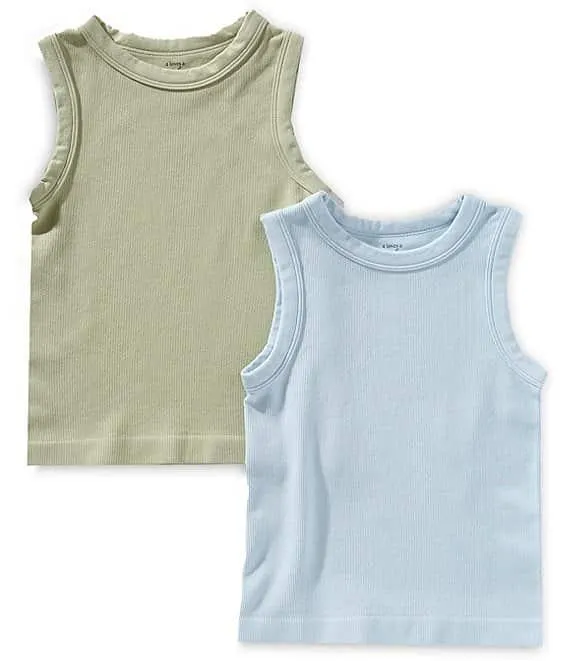 Big Girls 7-16 Sleeveless 2-Pack Seamless Tank Tops