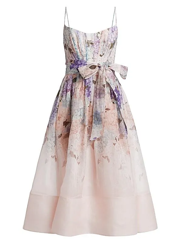 Bliss Floral Corset-Style Cocktail Dress