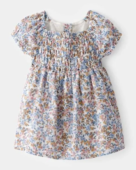 Baby Smocked Floral Print Dress