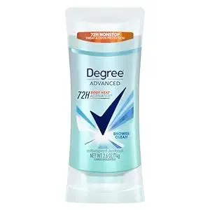 Degree Advanced Protection Antiperspirant Deodorant Shower Clean for 72-Hour Sweat & Odor Control for Women, with Body Heat Activated Technology, 2.6 oz