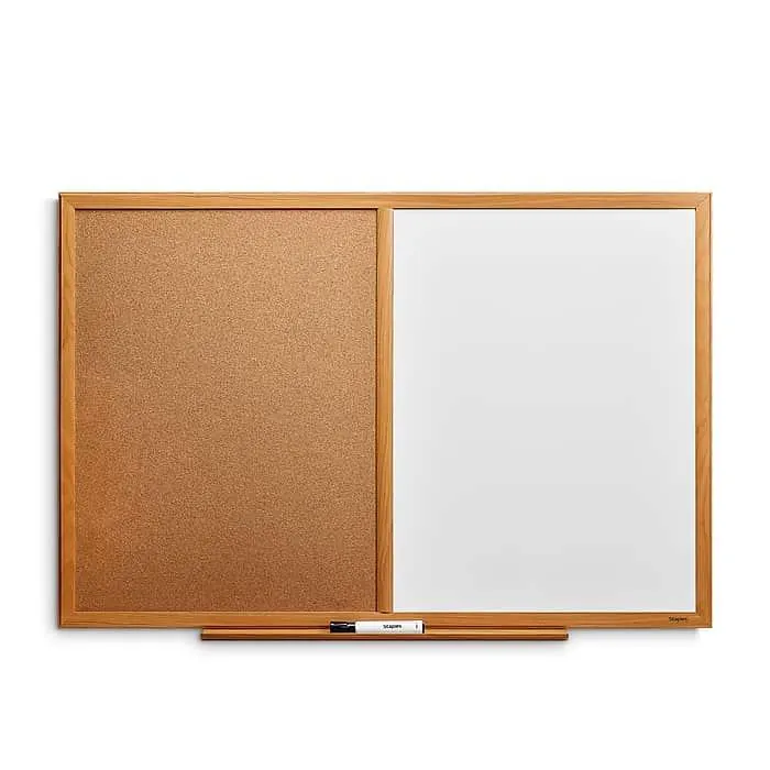 Staples Standard Cork & Dry Erase Whiteboard,