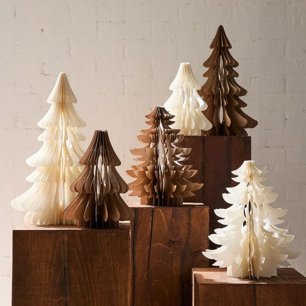 Decorative Punched Paper Tabletop Trees