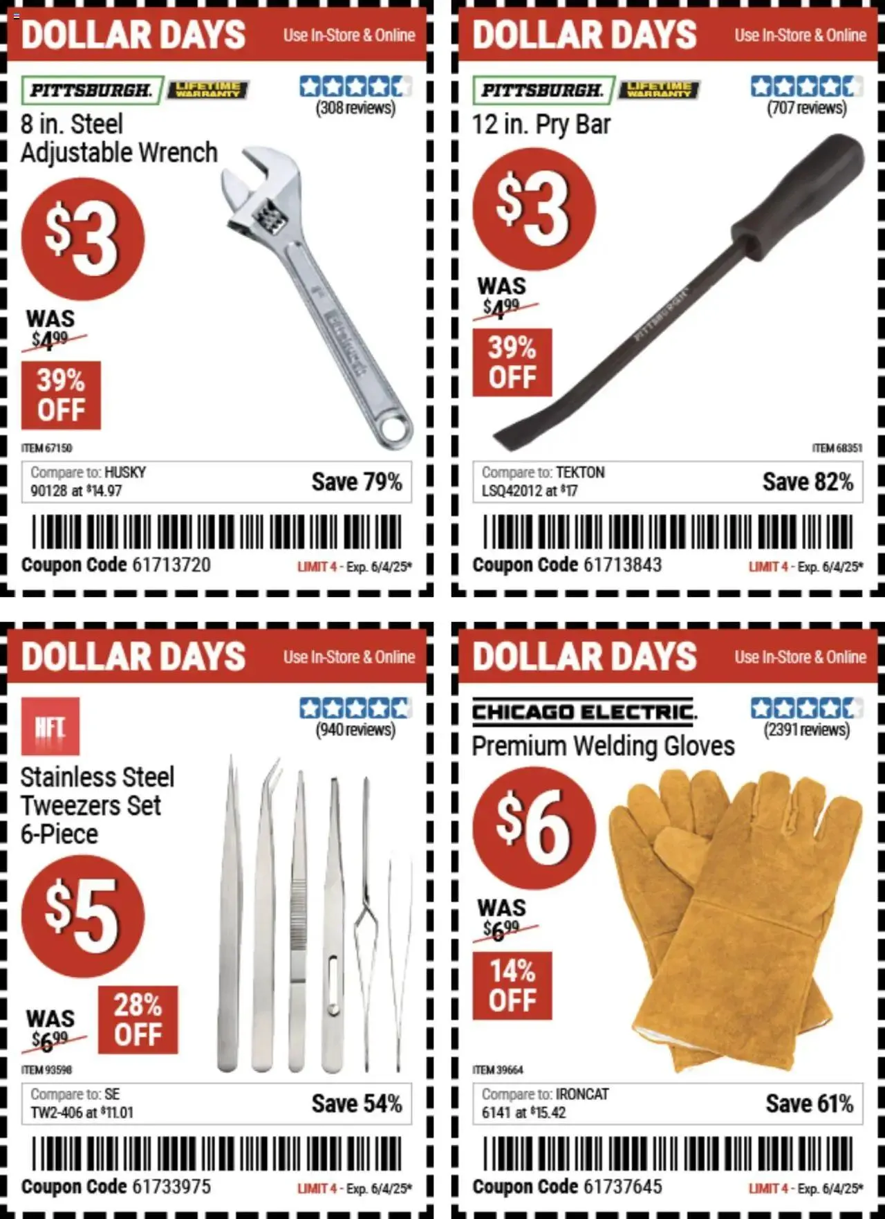 Weekly ad Harbor Freight Dollar Days from May 22 to June 4 2025 - Page 5