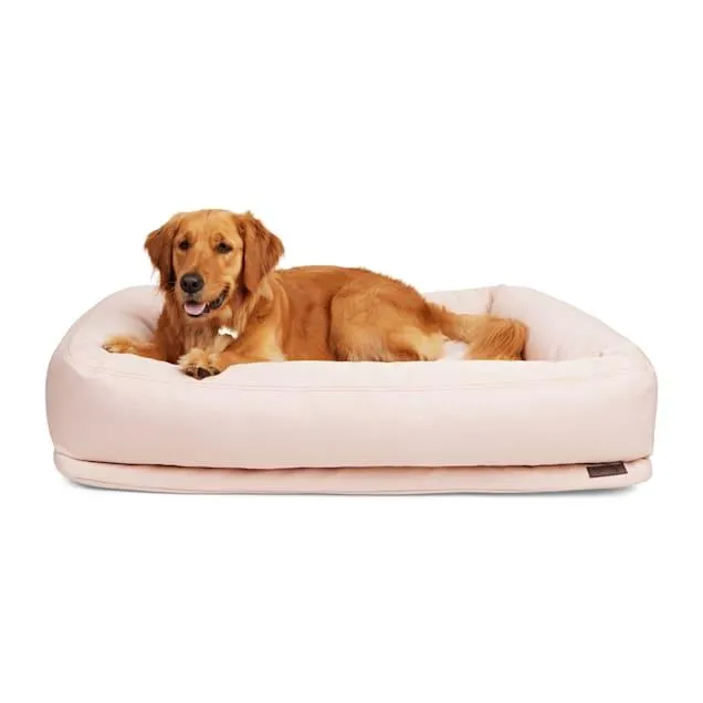 Reddy Pink Durable Recycled Fabric Bed for Dogs, 40" L X 30" W X 8" H