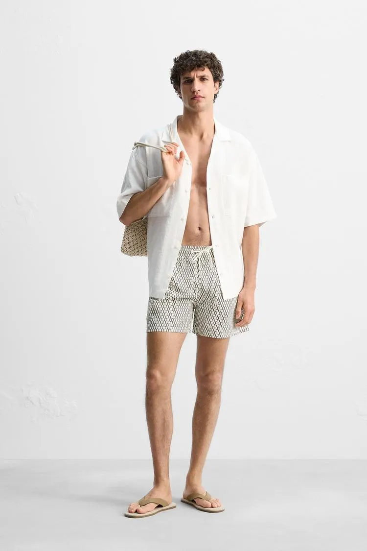 REGULAR GEOMETRIC PRINT SWIMSUIT