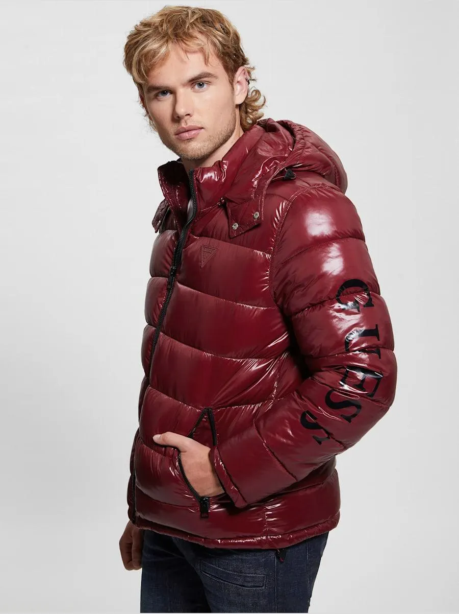 Shiny Hooded Puffer Jacket