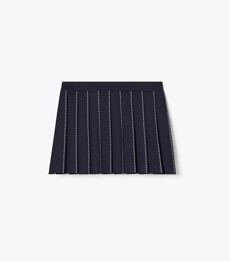 X-EMBROIDERED TENNIS SKIRT