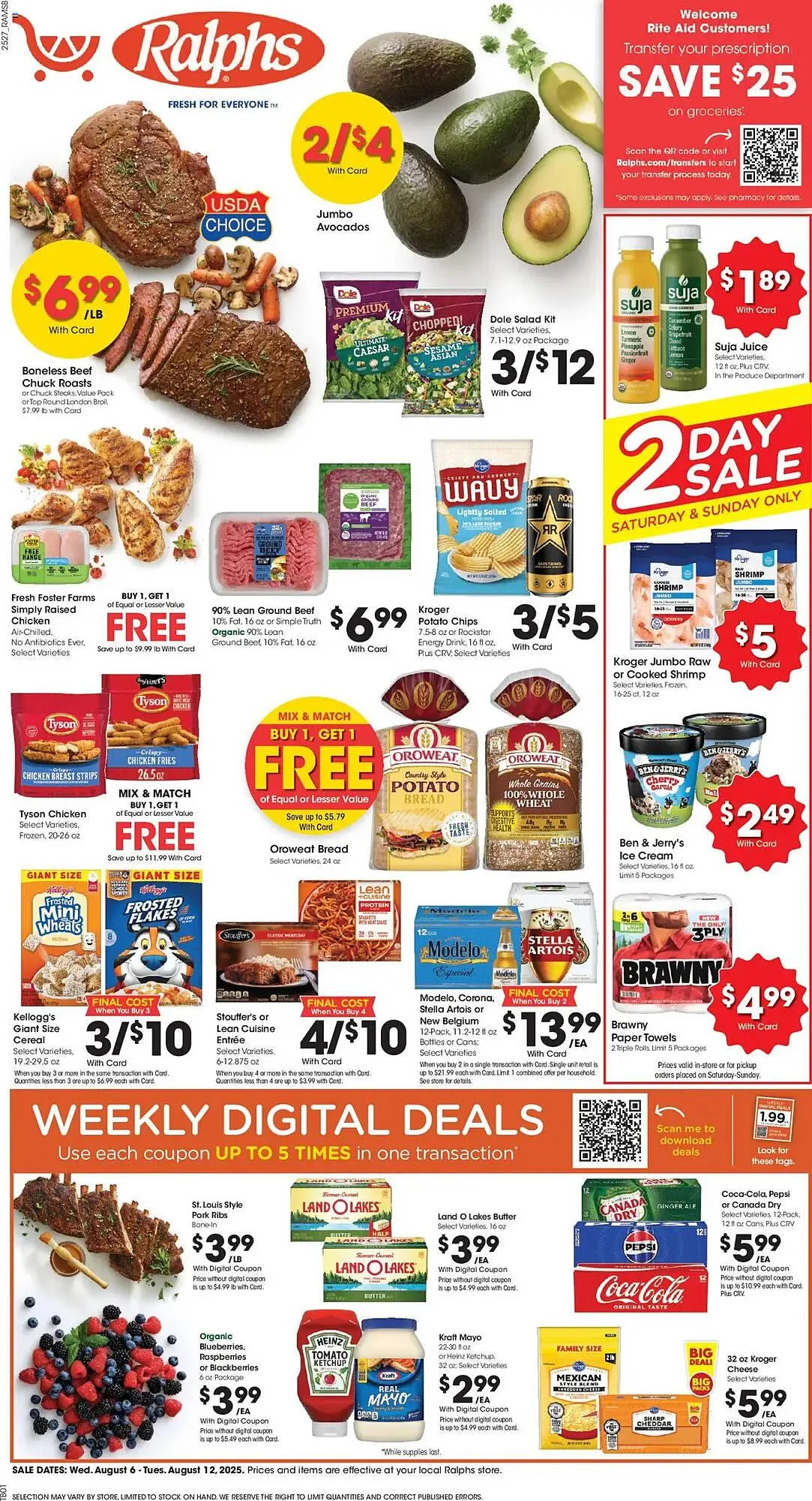 Weekly ad Ralphs Weekly Ad from August 6 to August 12 2025 - Page 1