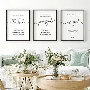 Heiple The Lord Your God Is Good Wall Decor 11"x14" Framed Wooden Wall Sign for Home Decor Farmhouse Vintage Rustic Living Room Minimalist Christian Wall Art (Black, 11”x14”)