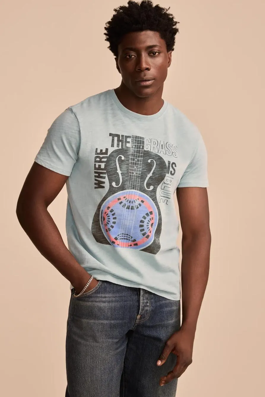 blue grass guitar tee