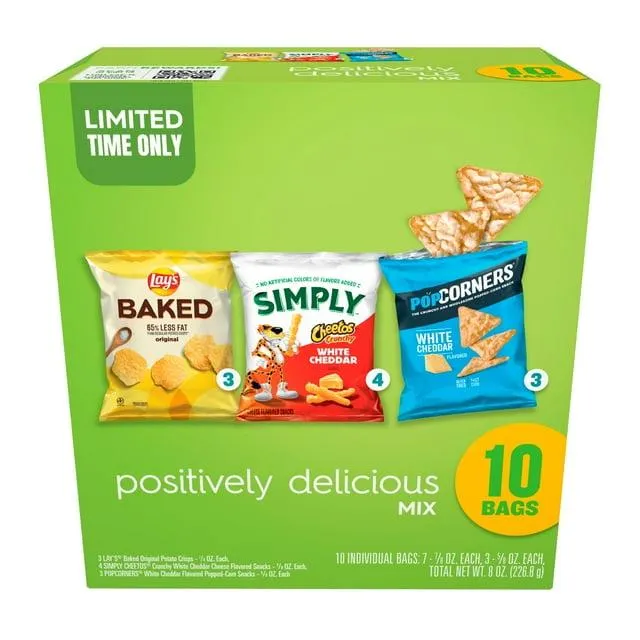 Frito-Lay Snacks Positively Delicious Mix Variety Pack, 10 Count