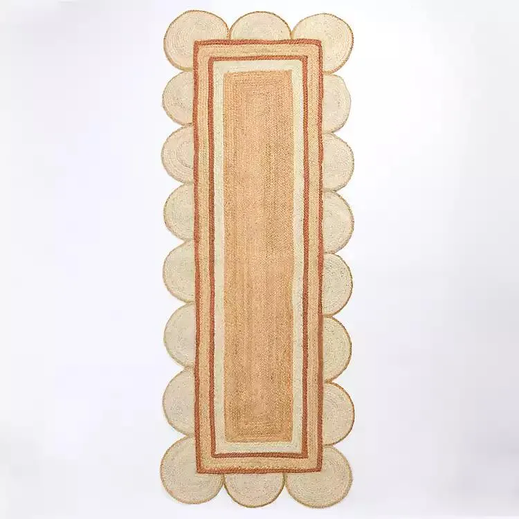 Berkley Scalloped Jute Runner, 3x8