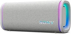 Sony ULT Field 5 Wireless Portable Bluetooth Speaker, IP67 Waterproof, Dustproof, and Rustproof with Enhanced Bass, 25 Hour Battery, 360° Party Light, and Shoulder Strap (SRSULT50W), Off White