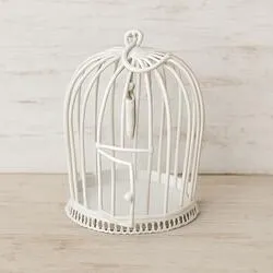 Mini White Wire Round Birdcage
