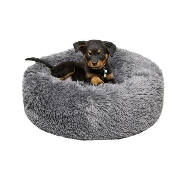 Round Shag Donut Bed, 20"