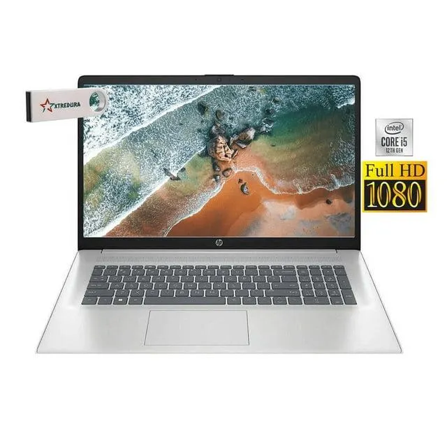 HP 15 Home & Business Laptop Full HD (1920 x1080) Intel i5-1235U 10-Core,32GB RAM,1TB SSD,Up to 4.4 GHZ, 15",Wifi, Bluetooth, Webcam, Silver, windows 11 Pro/XTREDURA FLASH DRIVE
