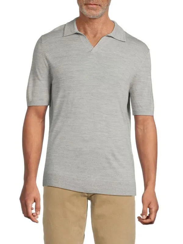 Heathered Wool Polo