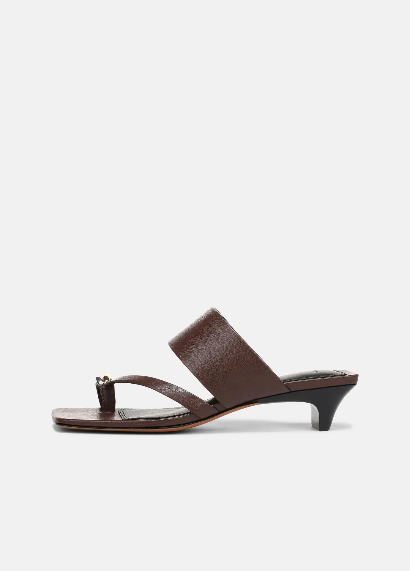 Stacy Leather Heeled Toe-Ring Sandal