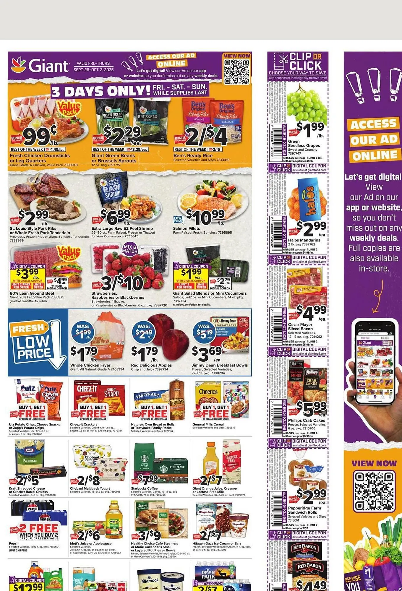 Weekly ad Giant Food weekly ad from September 26 to October 2 2025 - Page 1
