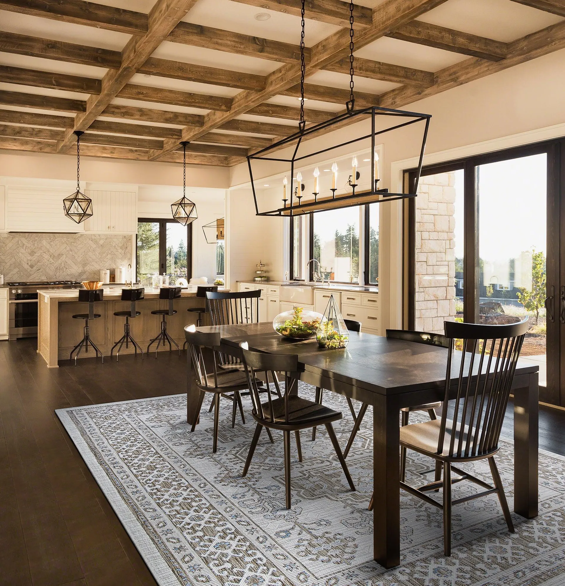 Charm Woodburn Ivory-Sand Indoor/Outdoor Area Rug