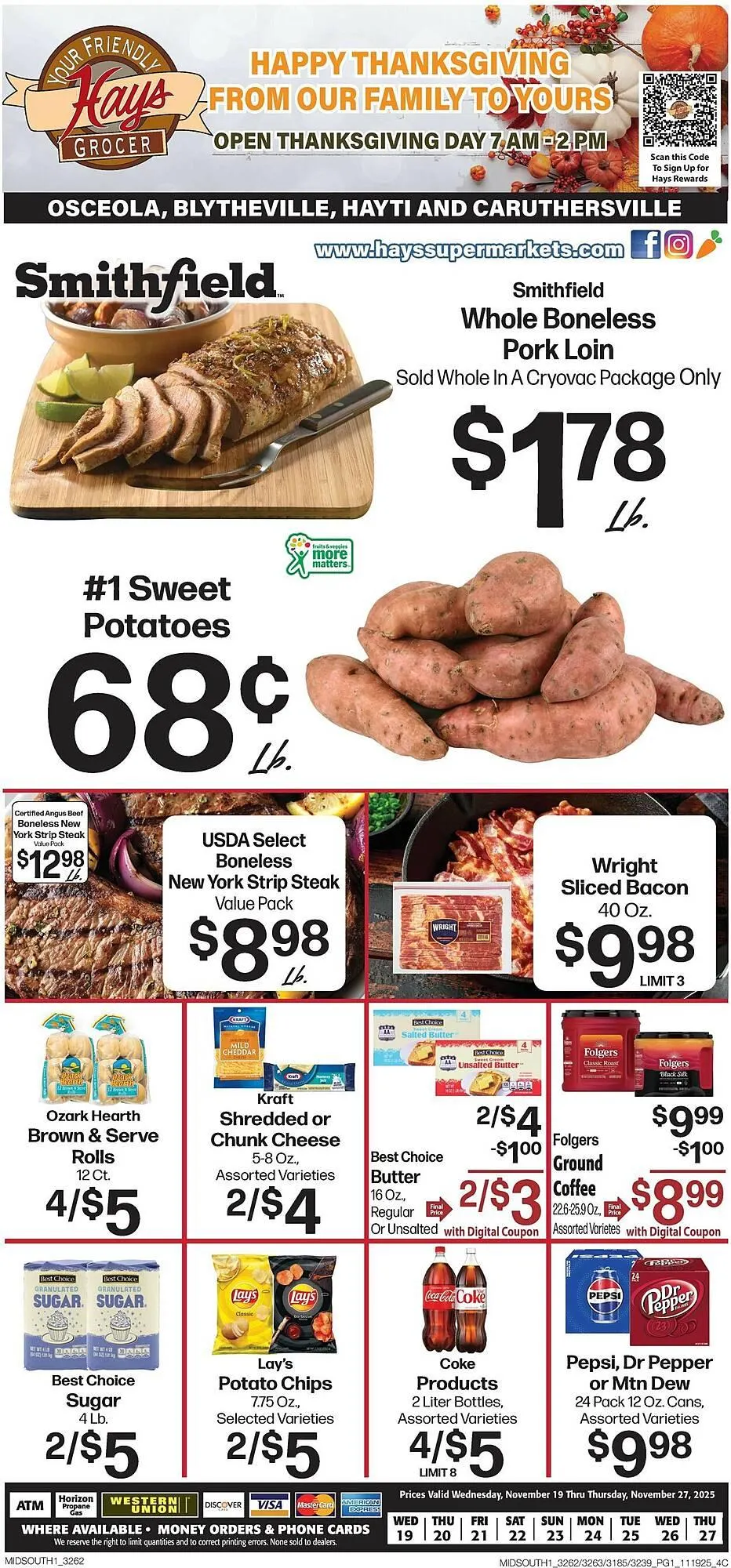Weekly ad Hays Supermarket weekly ad from November 19 to November 27 2025 - Page 1