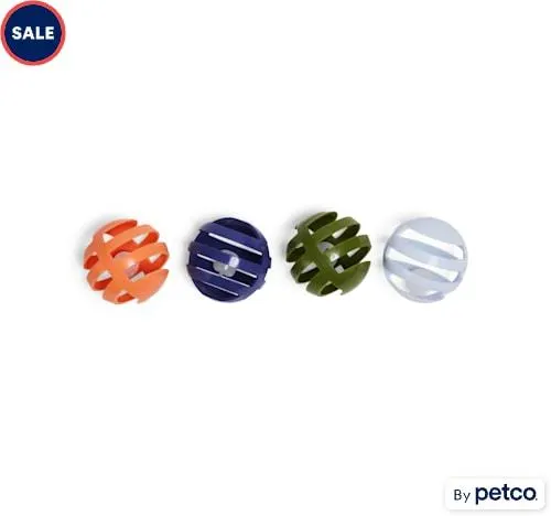 Merry Makings Rattle Ball Cat Toy Multipack, Pack of 4