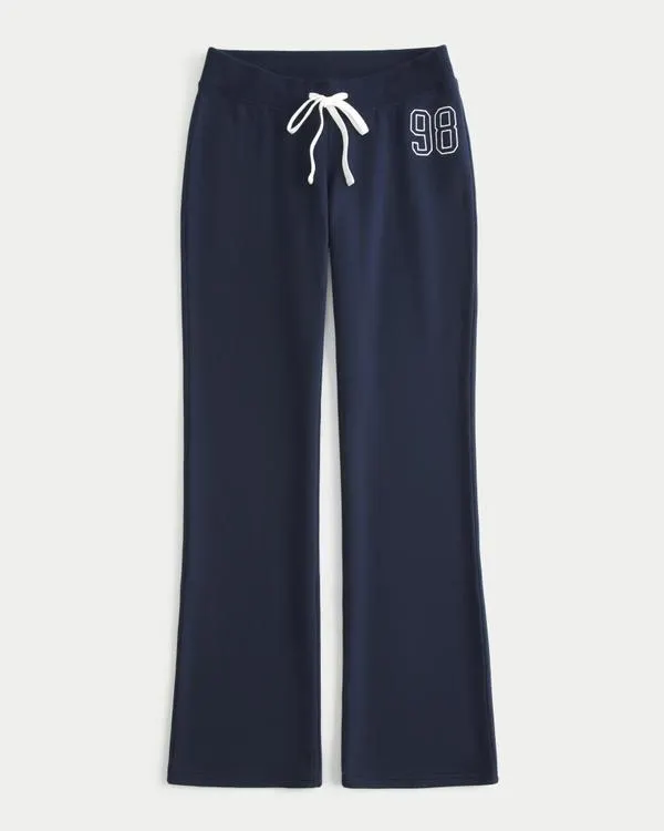 Number Graphic Boot Sweatpants