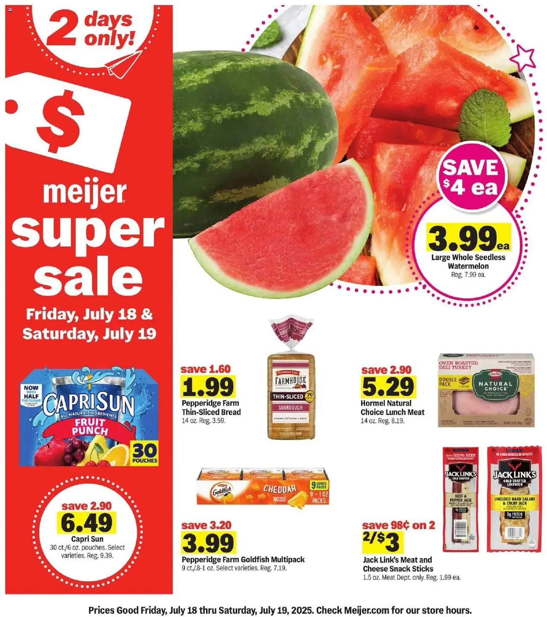 Weekly ad Meijer Weekly Ad from July 18 to July 20 2025 - Page 1
