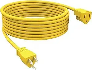 STANLEY 33157 Yellow Outdoor Power Extension Cord (15 Feet)