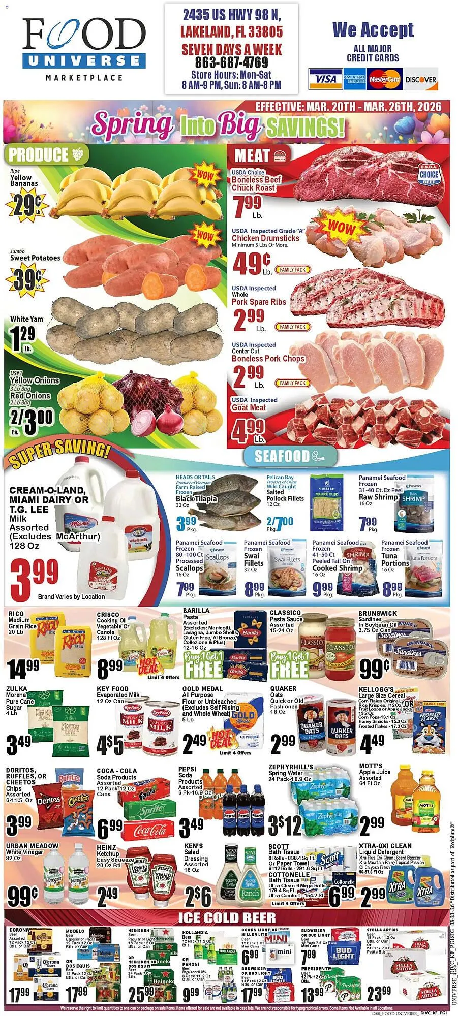 Weekly ad Food Universe circular from March 20 to March 26 2026 - Page 1