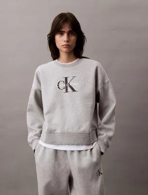 Monogram Logo Fleece Relaxed Sweatshirt