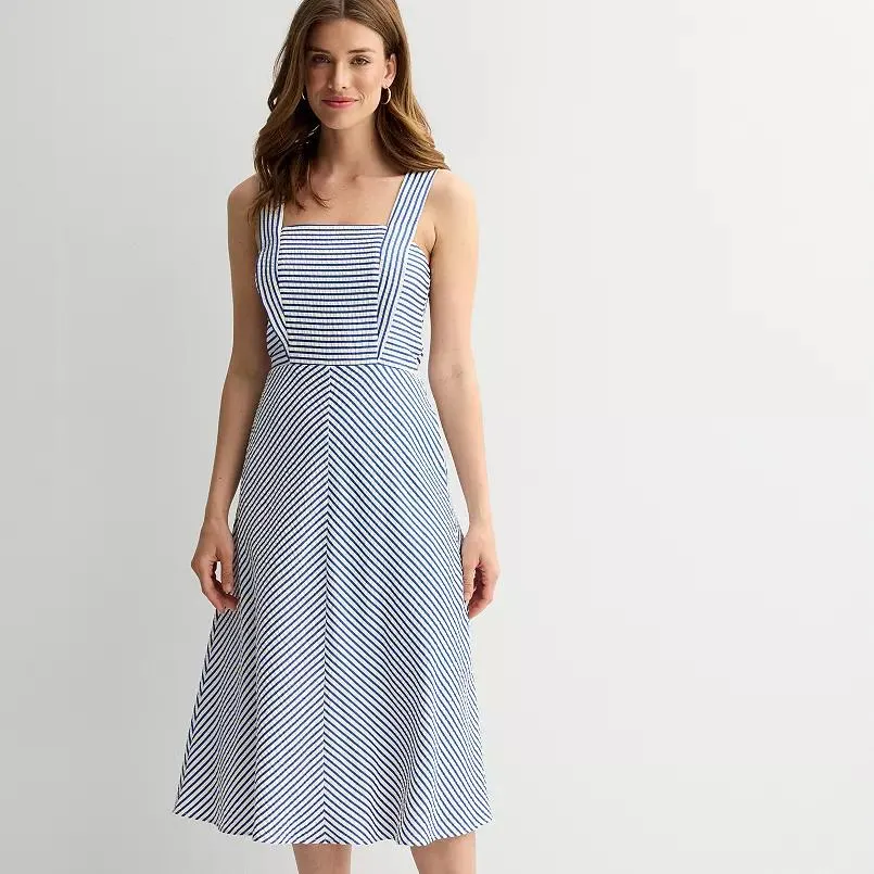 Women's Draper James Chevron Sleeveless Midi Dress
