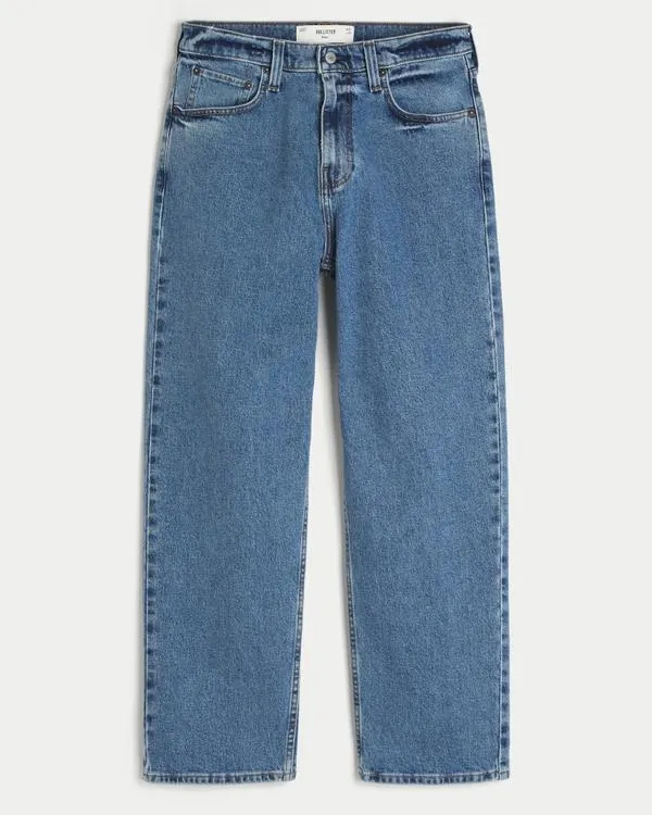 Medium Wash Baggy Jeans