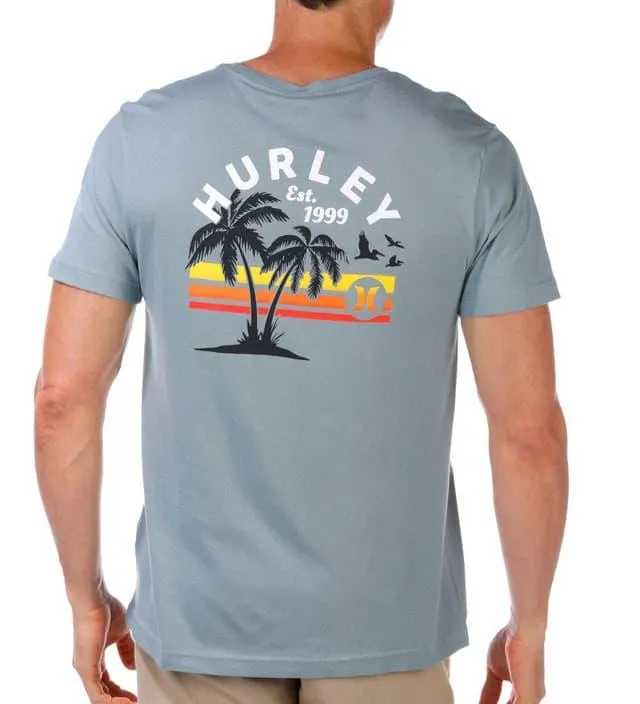 Hurley Men's Striped Sunrise Graphic T-Shirt