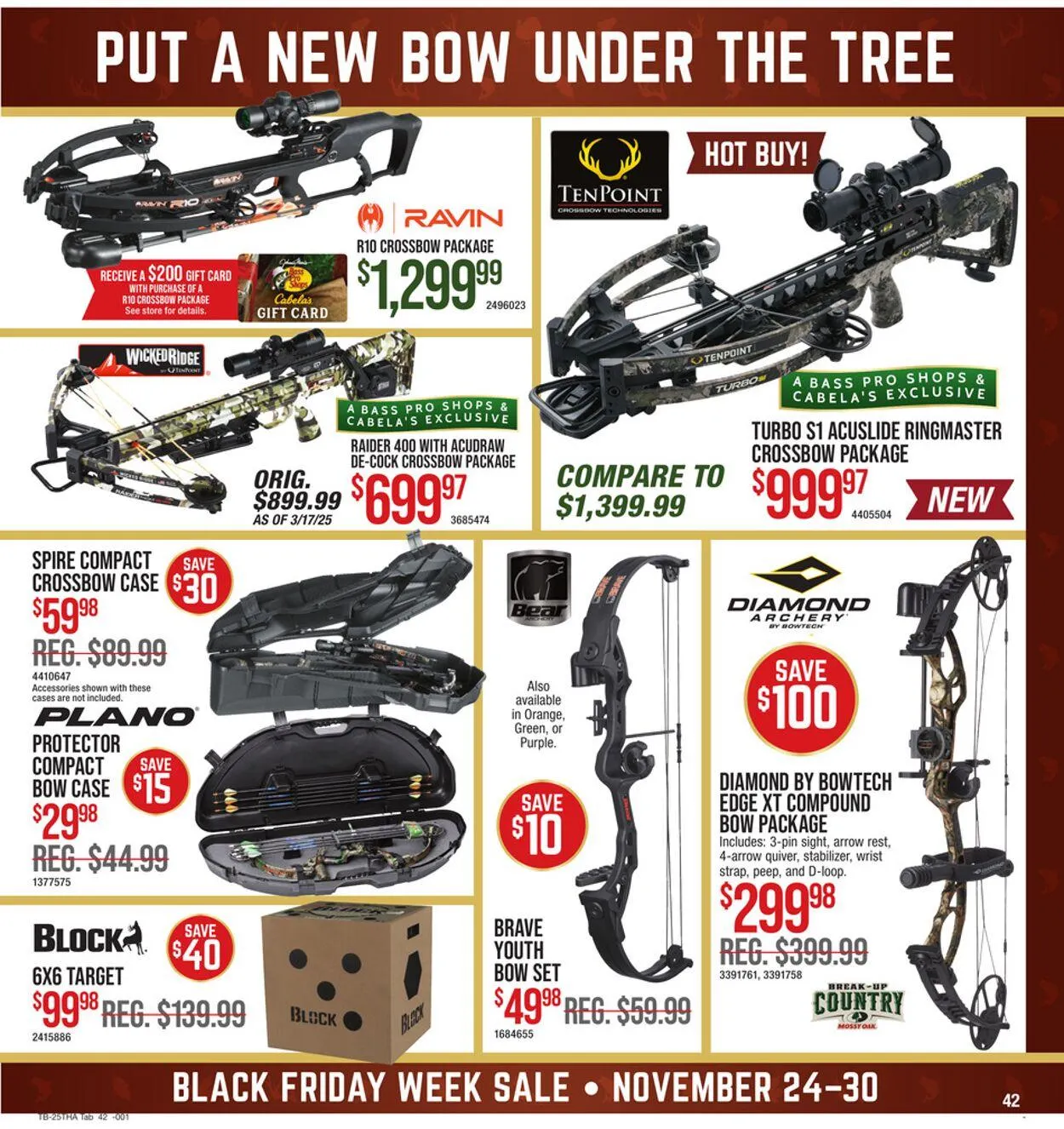 Weekly promotion Cabela's Current weekly ad spanning from November 24 to November 30 2025 - Page 41 for Catalogue 365