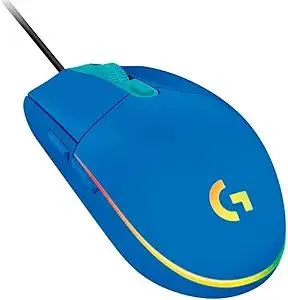 Logitech G203 LIGHTSYNC Wired Optical Gaming Mouse with 8,000 DPI Sensor - Blue (Renewed)