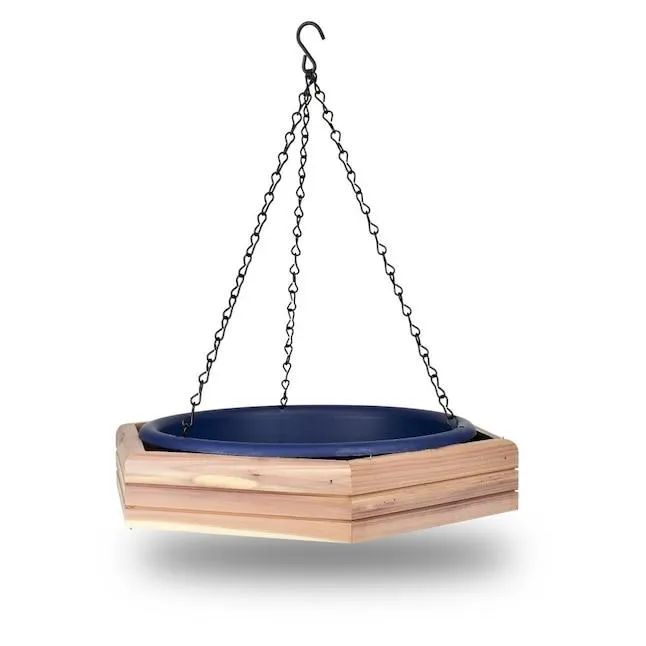 Pennington Cedar Tray Feeder Bird Bath Wood Hanging Platform Bird feeder - 4-lb
