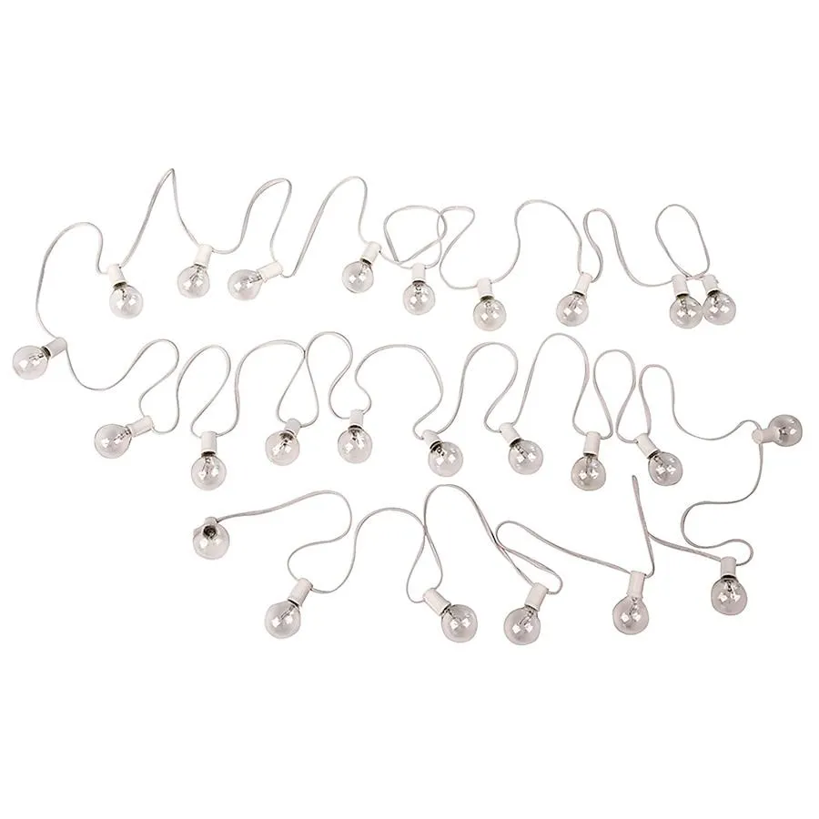 Harbor Breeze 28-ft Plug-in White Outdoor String Light with 25 White -Light Incandescent Globe Bulbs
