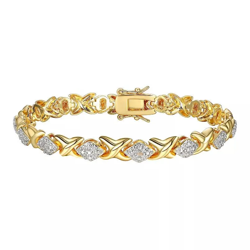 Sarafina Diamond Accent Hugs & Kisses Bracelet