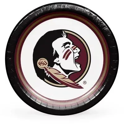 Florida State Seminoles NCAA Round Paper Plates, 10", 85 ct.